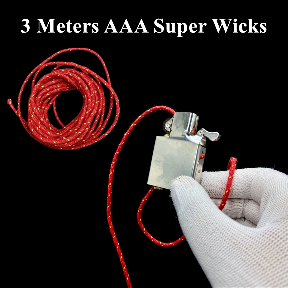 Candle Wick - Rood/geel gebreide pure katoenen lonten voor