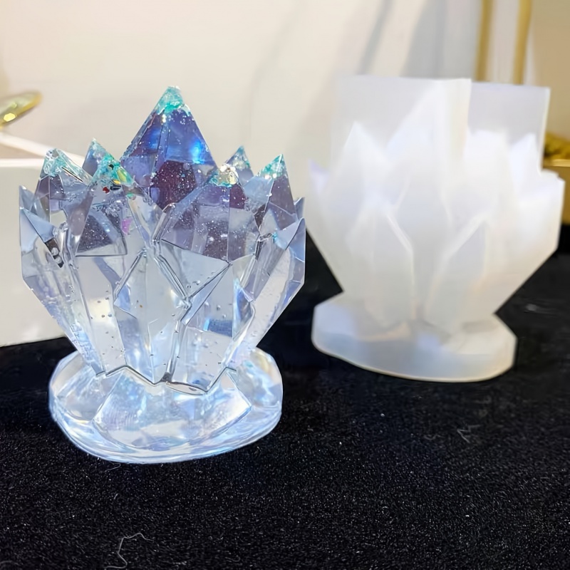 Candle Molds - 1pcCrystal Cluster Decoratieve Siliconen Mal Kaars