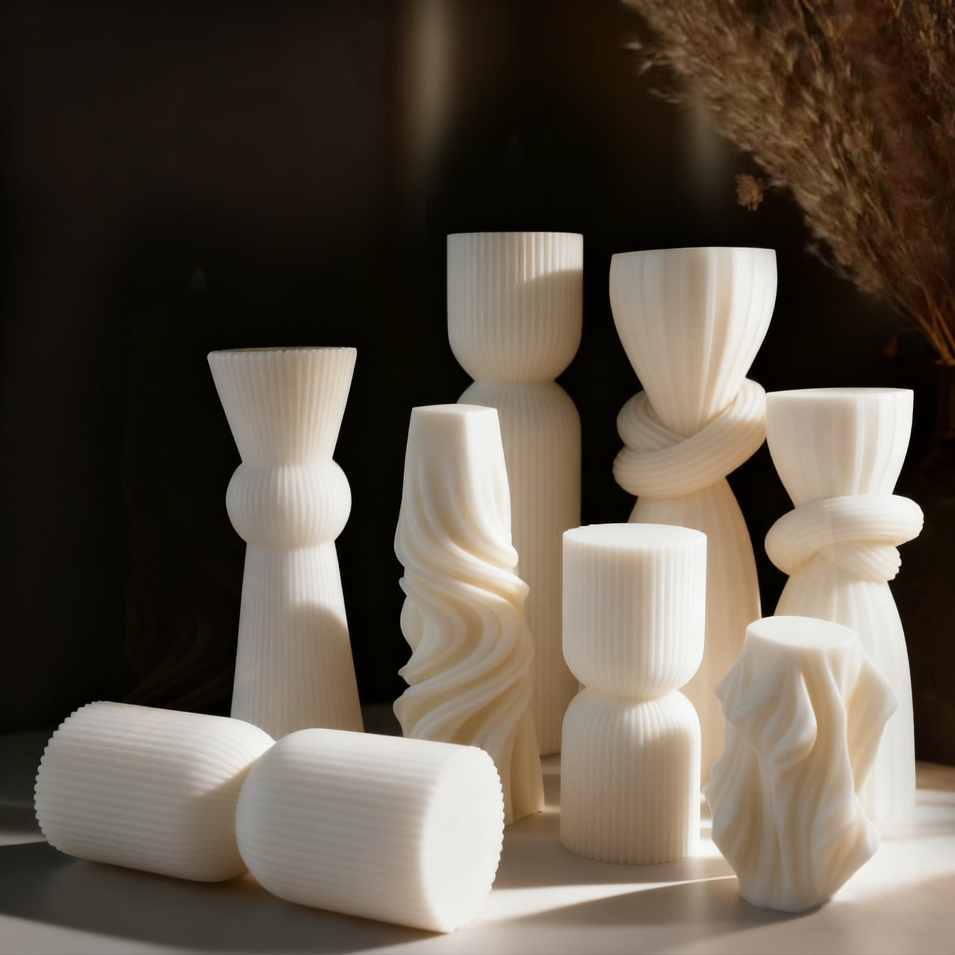 Noordse minimalistische witte  - Candle Molds recensie en prijs
